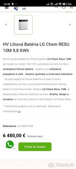Predám solárnu batériu 10kw LG - 3