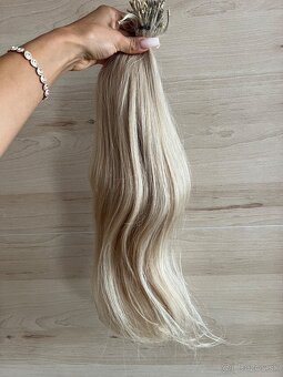 Predám živé ruské vlasy – nosené, cca 130–140 g, 50 cm - 3