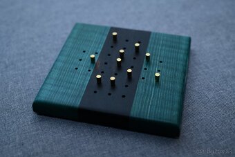 Peg Solitaire (solitér) drevená hra - ručná vyroba - 3