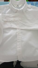 Biela bavlnená chlapčenská košeľa - 3
