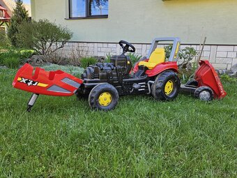 Šliapací traktor Rolly Toys, nosnosť 100 kg, prevodovka - 3