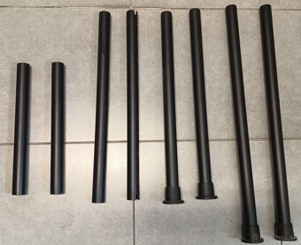 čierne trubky, rúrky, clampy, ramená na bicie - 3