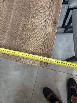 predám jedálenský stôl s X nohou\DUB halifax Tabakový - 3