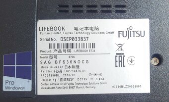 Fujitsu Lifebook E736, i5-6300U - 3