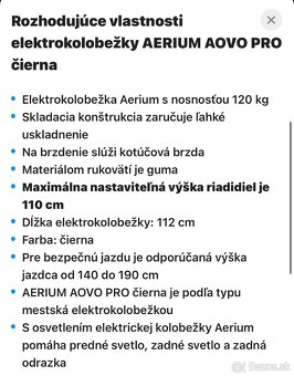 Elektricka kolobezka Aerium AOVO PRO - 3