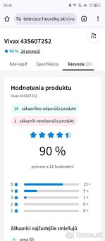 Predam 43 palcovy televizor VIVAX 43S60 - 3