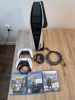 PlayStation 5 + 2× DualSense bezdrôtový ovládač PS5 - 3