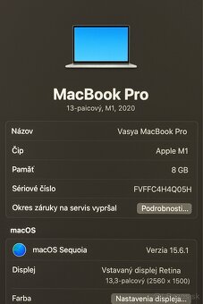 MacBook Pro 13 M1 – dobrý stav, 512 GB, 8 GB RAM - 3