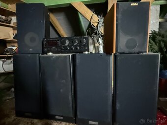 Receiver JVC ,reproduktory pioneer 4x ,subwoofer Koda - 3