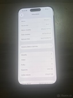 Predám Apple iphone 15 PRO 256GB Natural Titanium - 3