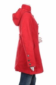 Jarný prechodný červený kabát s kapucňou - veľkosť XL - 3