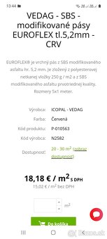 ICOPAL VEDAG - SBS - modifikované pásy EUROFLEX - 3