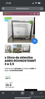 Predám 2x nový rám okien na skleník - 3