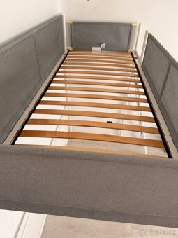 VITVAL - Rám poschodovej postele, biela/svetlosivá, 90x200 c - 3