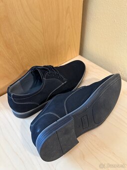 Spoločenské topánky Lanetti čierne s brúsenou kožou - 3