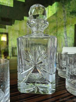 Krištáľový brúsený karafa set - 3