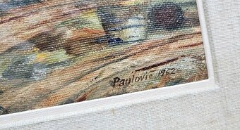 Rozvodňa v Niklovej Huťi 1962 olejomaľba - 3