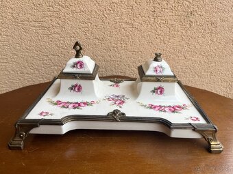 Porcelánový kalamár s mosadznými prvkami - 3