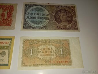 BANKOVKY 1 KČS 1940-1989, 4 RŮZNÉ EMISE, VŠE NEPERFOROVANÉ - 3