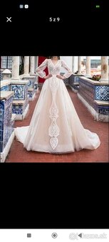 Svadobné šaty čipkované ivory - 3