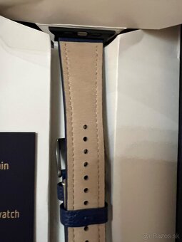 Kožený remienok apole watch 45mm - modrý/ tmavo modrý - 3