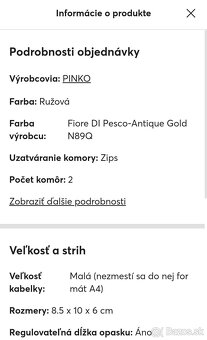 Pinko-predám luxusnú koženu kabelku Pinko - 3