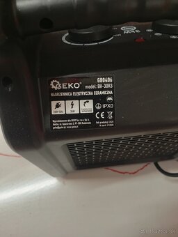 Predám Keramický elektrický ohrievač 3 kW GEKO - 3