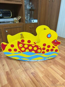 Retro drevené hojdacie kačičky - 3