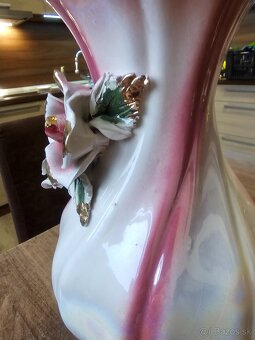 Talianska porcelánová váza Capodimonte. - 3