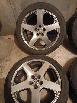 4ks alu disky orig. VW 5x100 R17 pneu 225/45 R17 5mm - 3