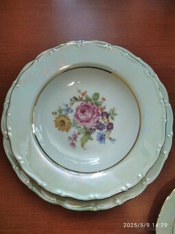 Obedová perleťova  porcelánová sada - 3