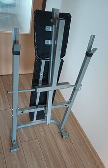Lavička na cvičenie polohovateľná so stojanom na bench - 3