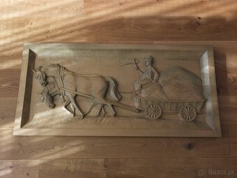 Dřevěný unikátní masivní obraz... - 3