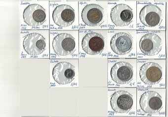 Zbierka svetových mincí - po kusoch -Ázia,Amerika,Afrika,Eur - 3