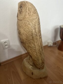 Drevená socha sova - 3