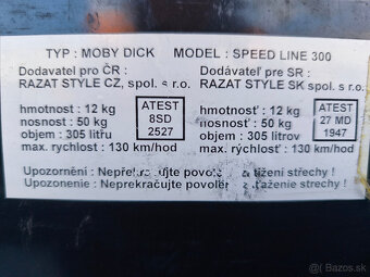 strešný box MOBY DICK 300 - 3