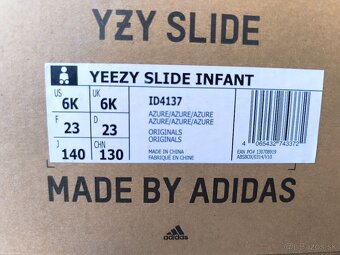 Yeezy Slide Infant (Azure) veľkosť 23 - 3