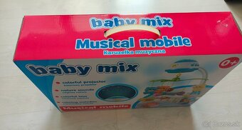 BABY MIX kolotoč nad postieľku so svetelným projektorom - 3