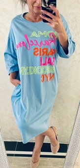 Damske voľne šaty city blue - 3