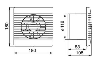 Predám ventilátor  Decor200 CRH - 3