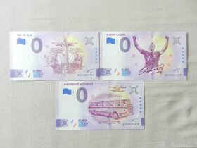 0 eurové bankovky 2021, 2022, 2023 a České - 3