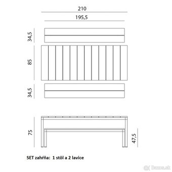 Set RIO Bench ALU tortora - 3