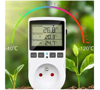 Predám digital termostat zásuvkový AC230V-16A URZ4055 ExtSn - 3