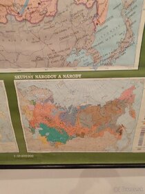 Nástenná mapa ZSSR (1974) politické rozdelenie - 3