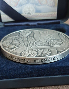 Strieborná medaila 100.výročie začatia razby československýc - 3