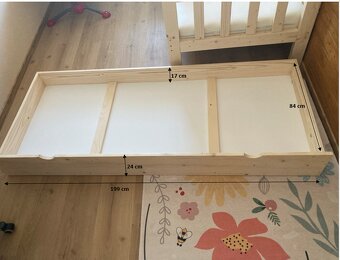 Drevený úložný priestor pod posteľ - 3