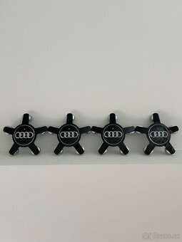 Audi krytky na disky čierne/strieborné - 3