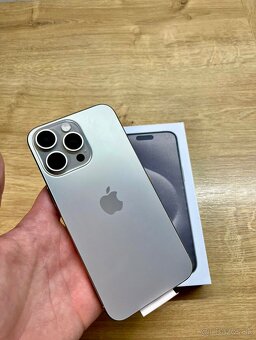iPhone 15 Pro Max Natural Titanium BATERIE 100% TOP - 3
