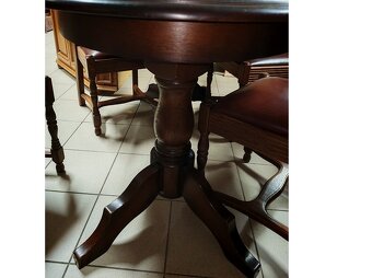 Jedálenský celodubový set stôl so 4x stolička - 3