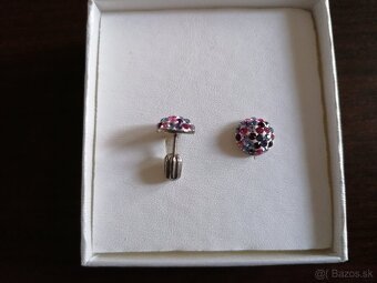 Strieborné náušnice s Crystals from Swaro - 3